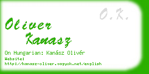 oliver kanasz business card